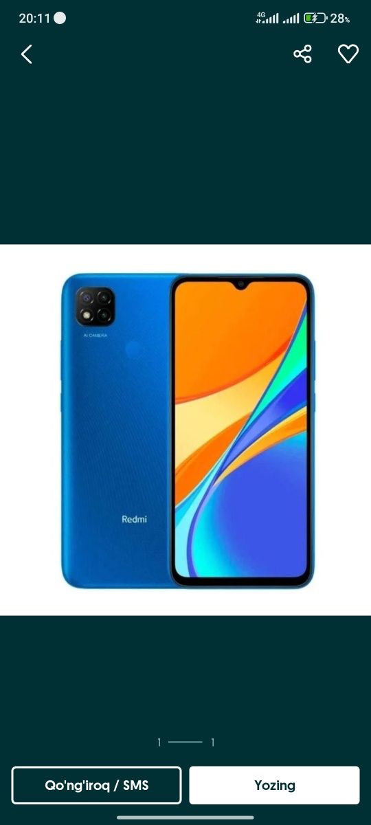 Redmi 9c 3/64 full kamplek