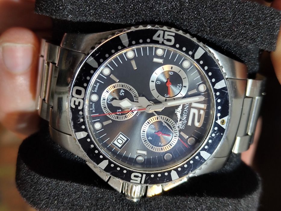 Ceas Longines HydroConquest original – cronograf, 41mm, 300m, Swiss Ma
