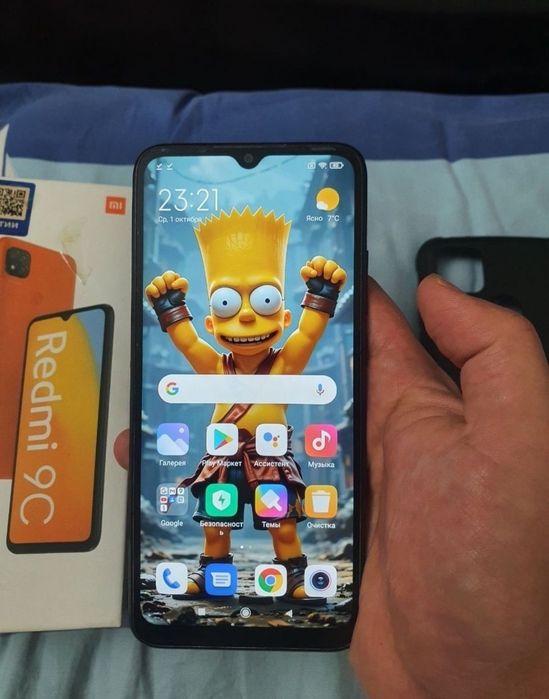 Xiaomi Redmi 9C 4/128GB Black Original Karobka Sastayani Otlichni Zor