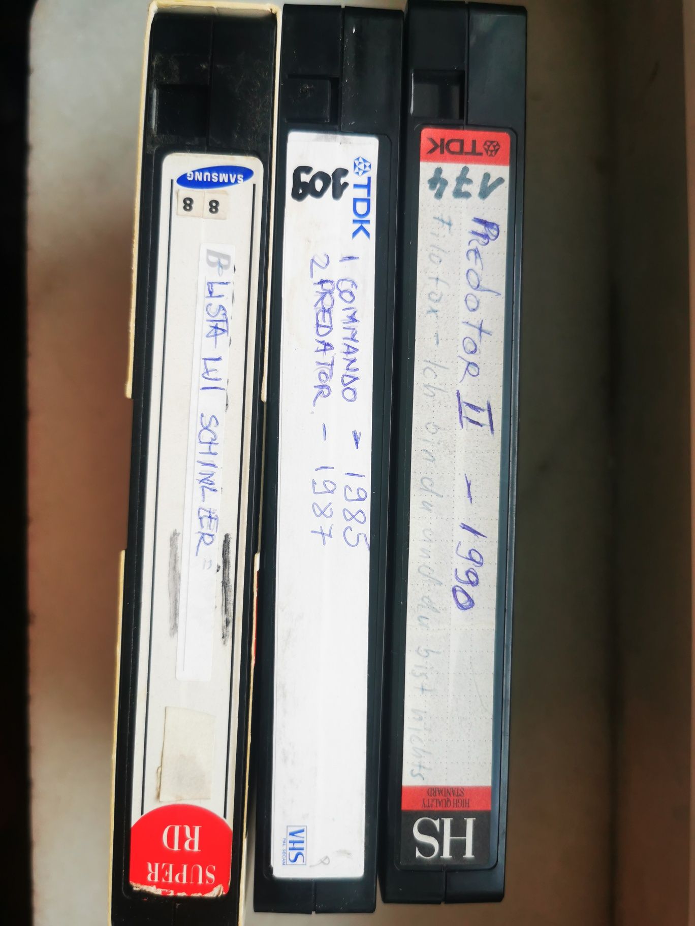 Filme VHS Predator (1987 - 1990) - Comando (1985)  Lista lui Schindler