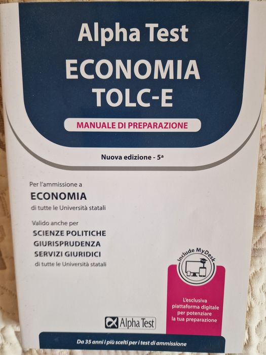 Учебник Alpha test economia TOLC-E