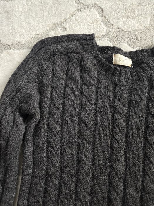 Pulover din alpaca gri