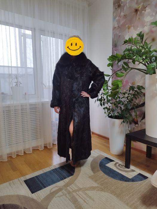 Шуба нутрия длинная