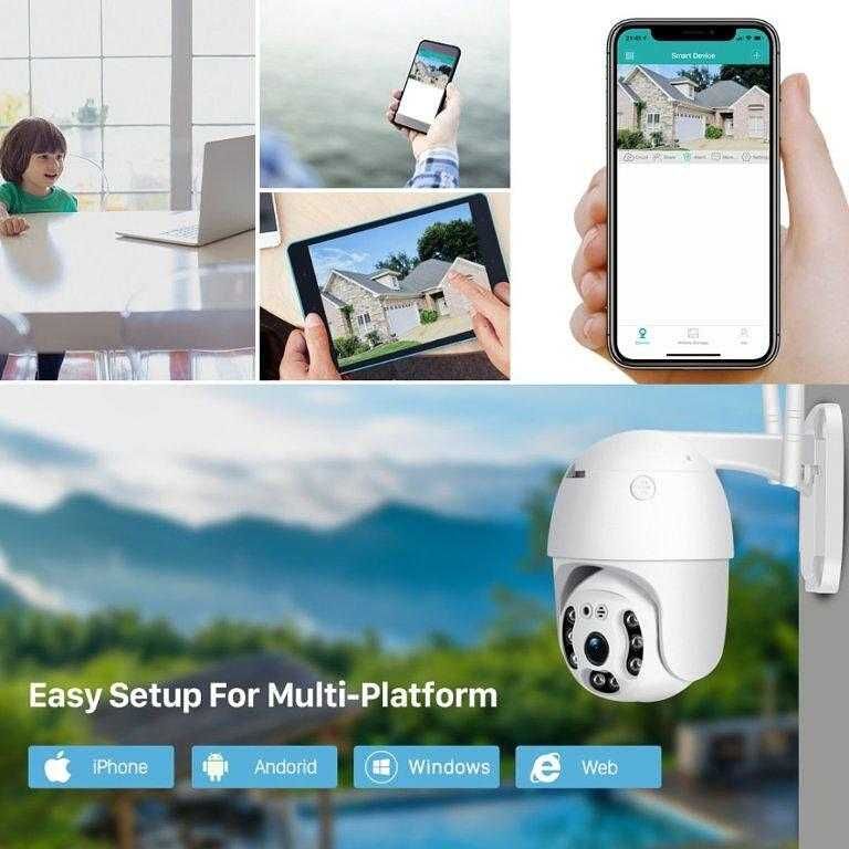 Безжична куполна WiFi камера А0012, 5MP или 8MP