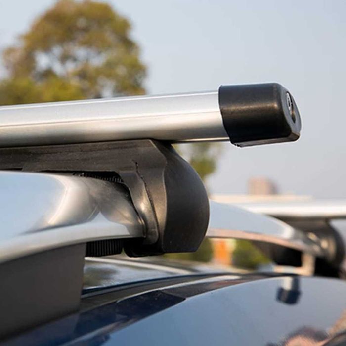 Универсални алуминиеви напречни греди за багажник - 132см. с Ключ.