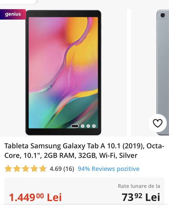 Galaxi tab A noua