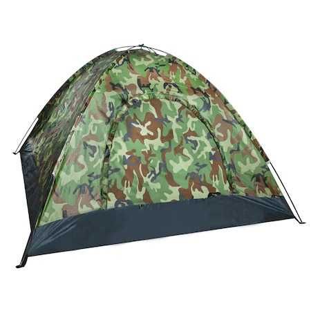 Cort camping camuflaj,impermeabil 190x190x125 cm - Multicolor