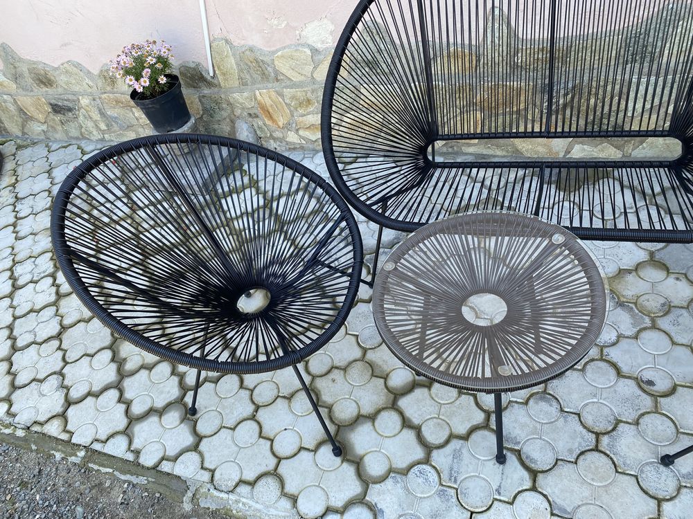 Set mobilier din ratan pentru gradina