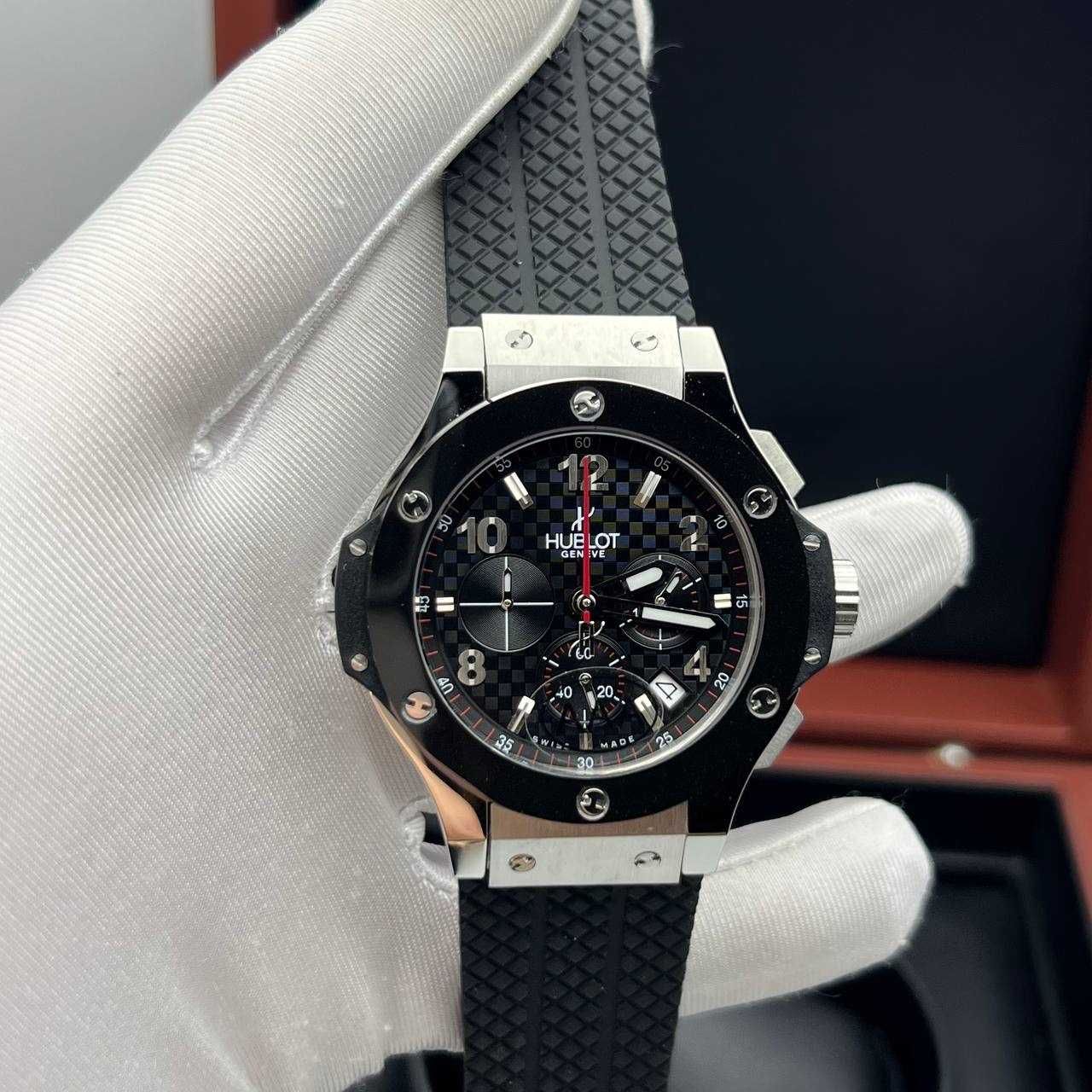 hb big bang 44mm silver-black