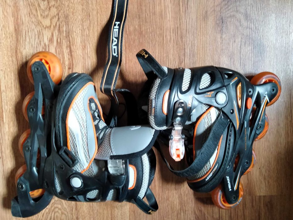 Patine cu rotile HEAD pentru copii (marime ajustabila) + casca cadou