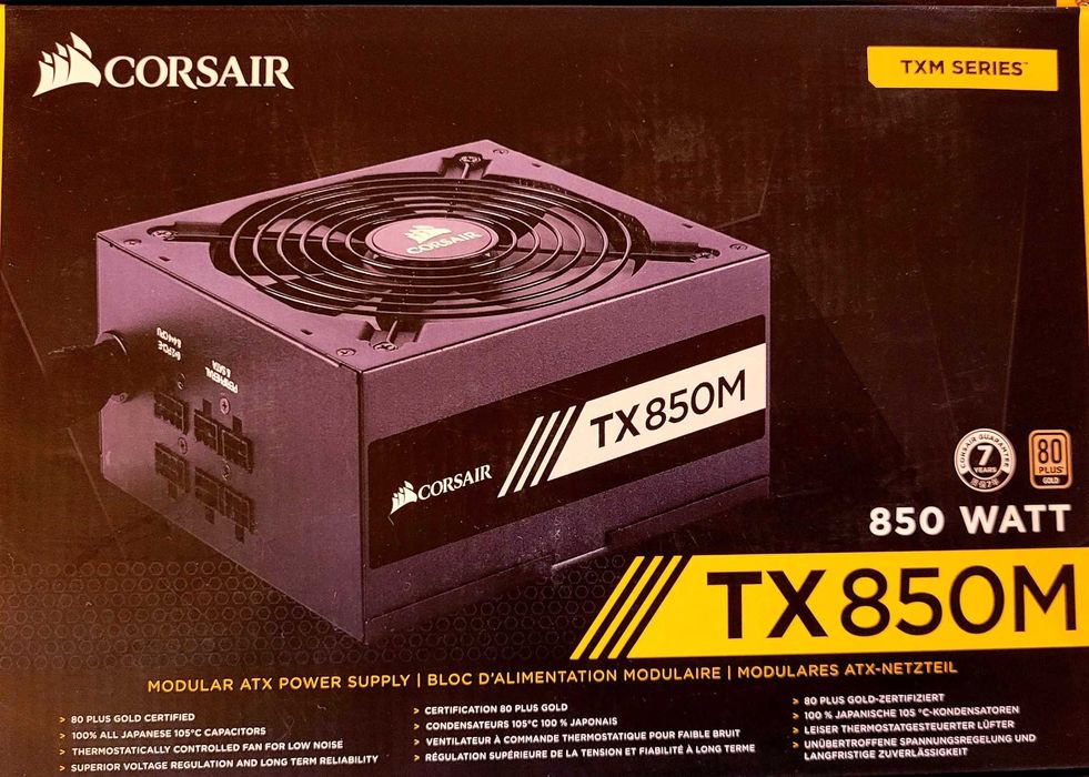 Sursa  850w Corsair TX850M, 80+ Gold, modulara, la cutie