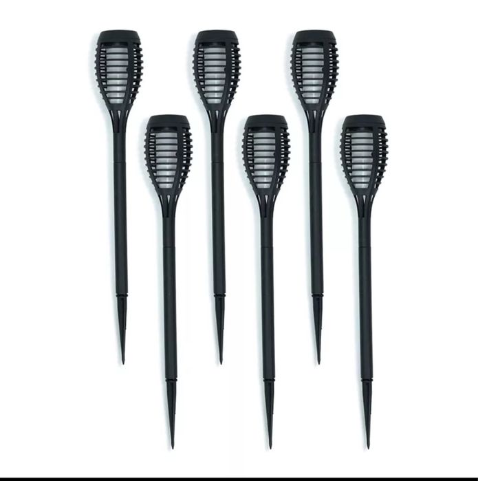 Lămpi Solare Decor Garden – 6 Bucăți, Efect Flacără