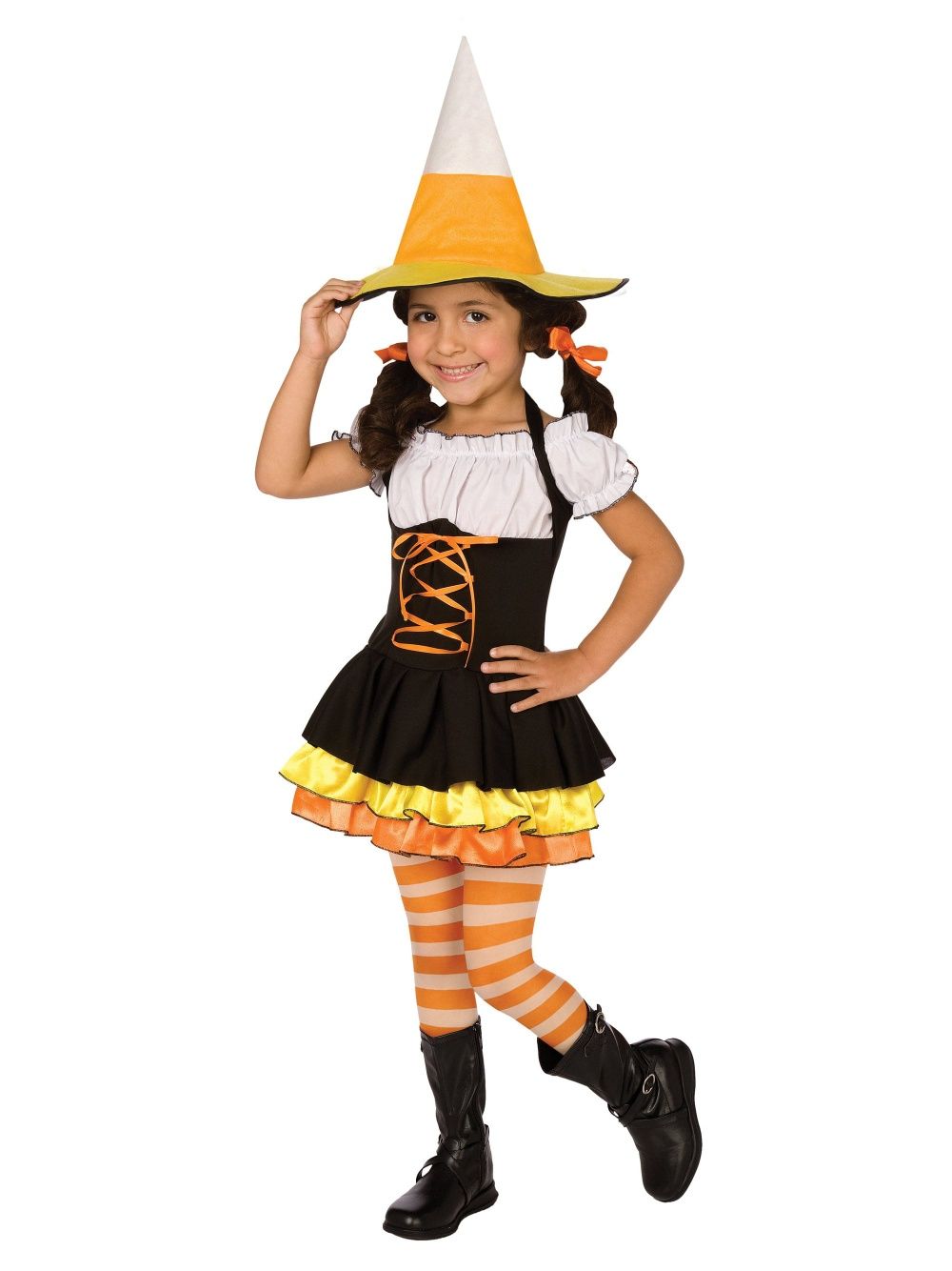 Costum Halloween, Vrajitoare Candycorn superba, 4-6 ani