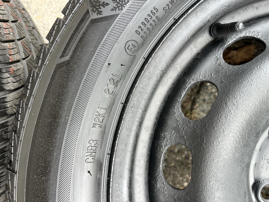 Jante otel 5x112mm, anvelope iarna 215/55 R16, VW, Audi, Seat, Skoda