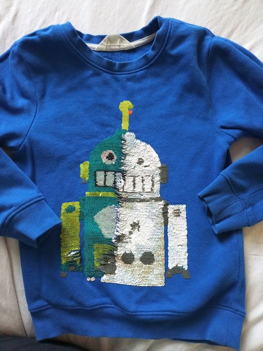 Кофта с начесом и пайетками на 6-8 лет