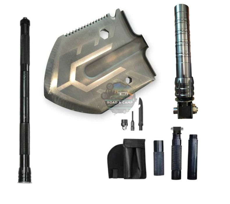 Лопата, Мултифункционална, стоманена, Сгъваема, 12 в 1, 70 см