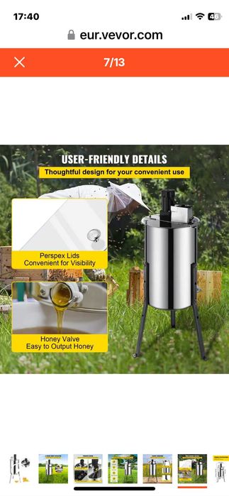 Центрофуга за пчеларство сепаратор за мед, екстрактор