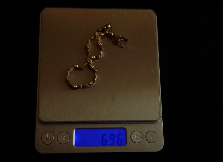 Италианска златна гривна ,17 см ,585/14к.