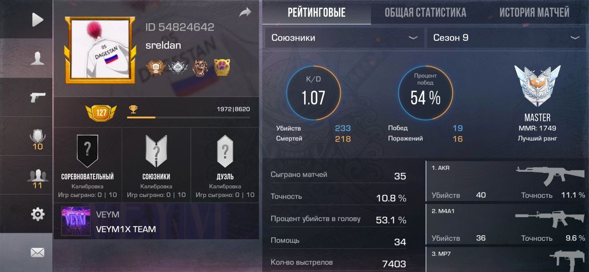 аккаунт standoff 2