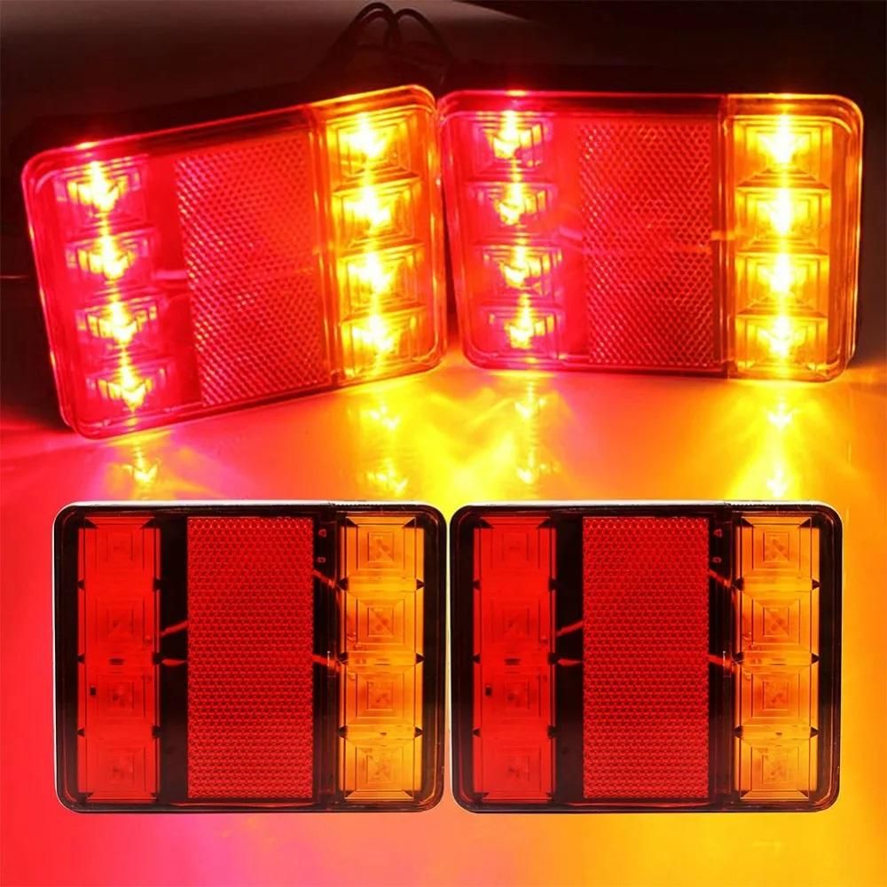комплект led диодни стопове, стоп светлини, задни светлини 12v-24v ...