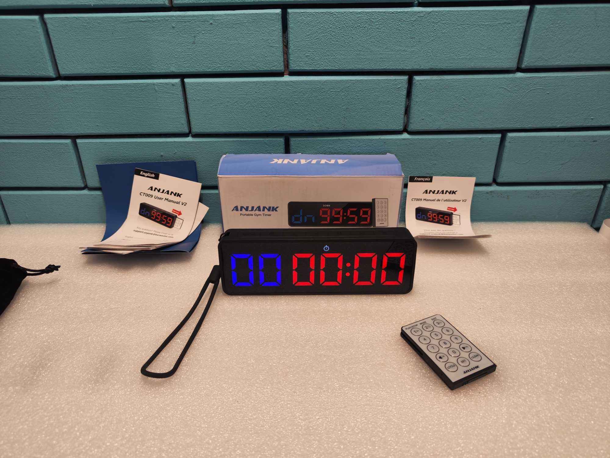 Преносим магнитен фитнес таймер ANJANK с дистанционно GYM Timer