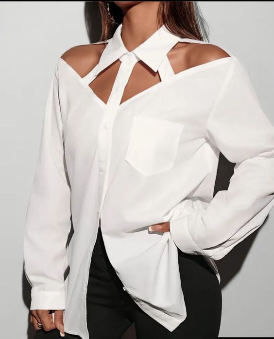 Екстравагантна бяла риза М р-р