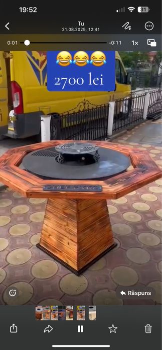 Gratar plita rotund personalizat