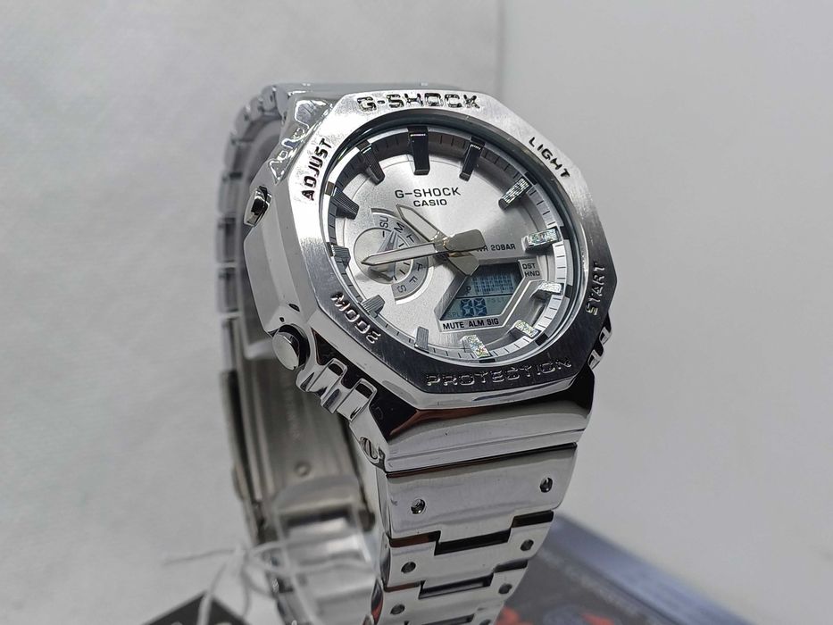 Ceas Casio g shock Full metal GM B2110D Full Silver Nou,Garantie 2 ani