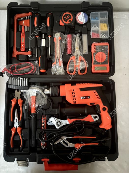 Бепул доставка ударный дрель с набором ключ набор перфодрель комплект