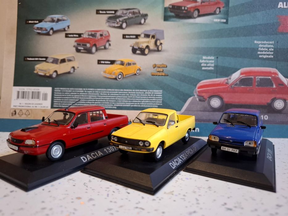 Pachet 3 machete Dacia Papuc 1304, 1307, 1309,  noi in blister