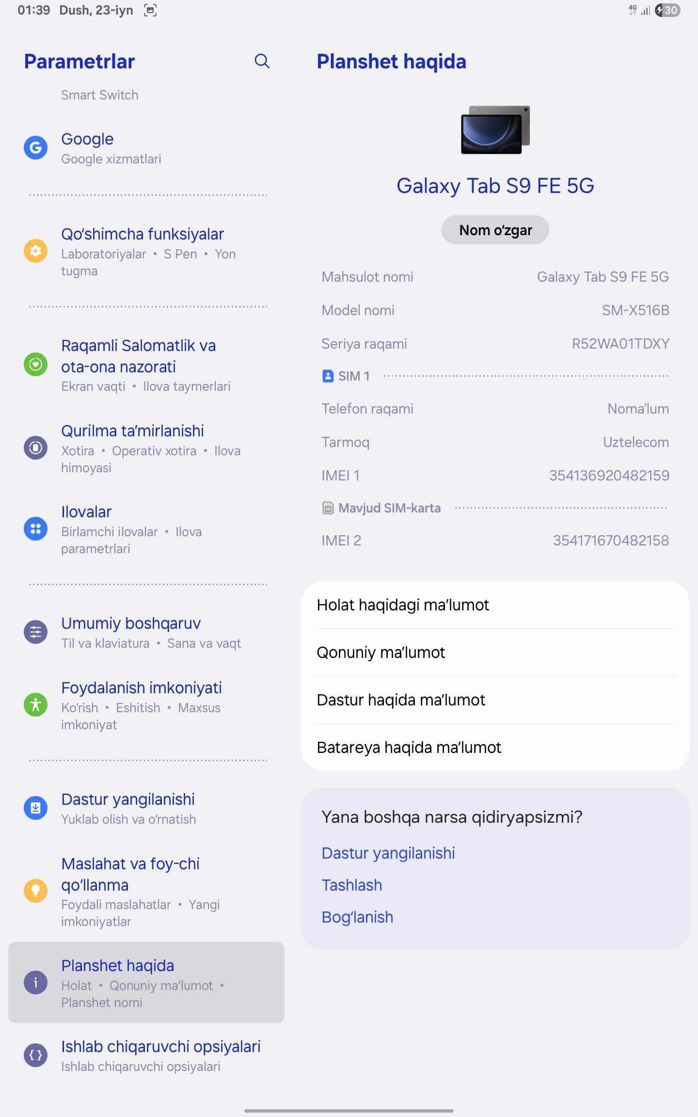 Samsung TAB S9 FE