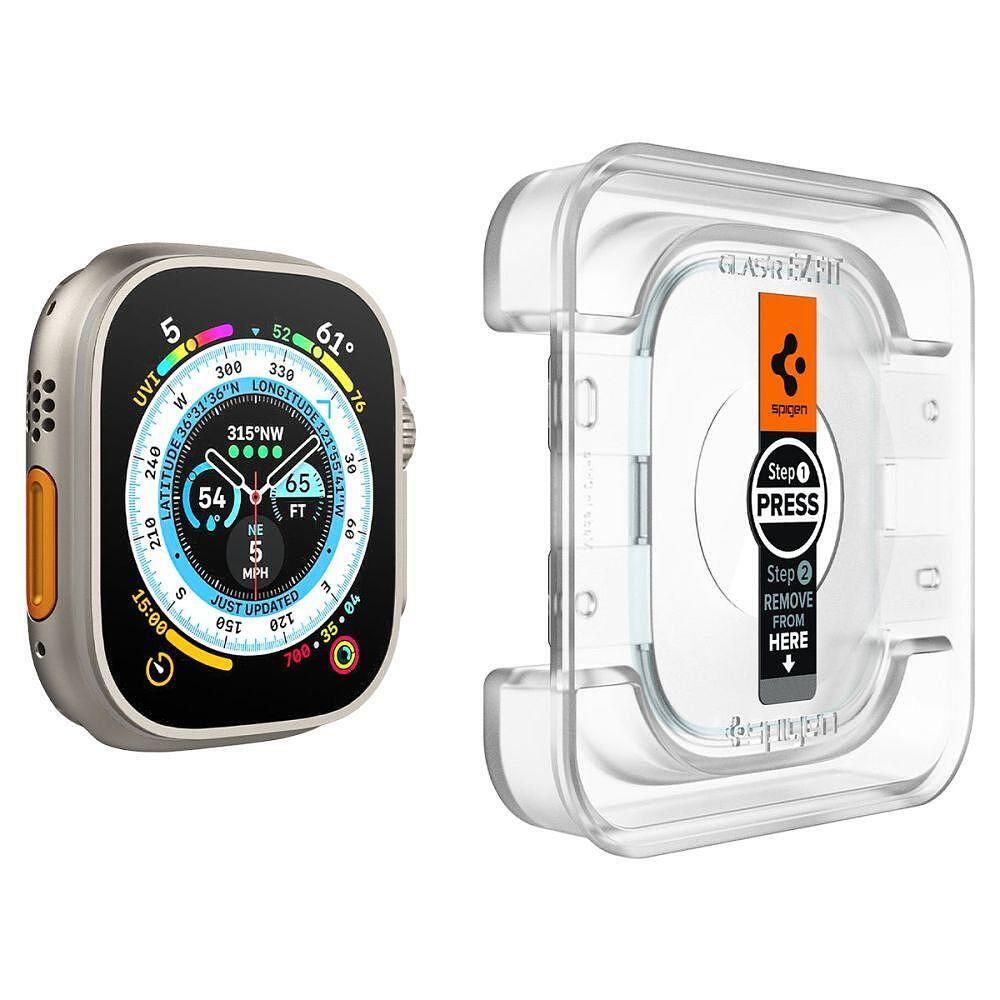 Протектор spigen "ez-fit" 2-pack за apple watch ultra 49mm clear