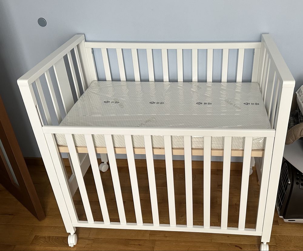 Patut co-sleeping din lemn de fag