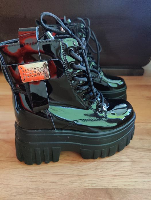 Зимни черни боти на платформа 35 номер