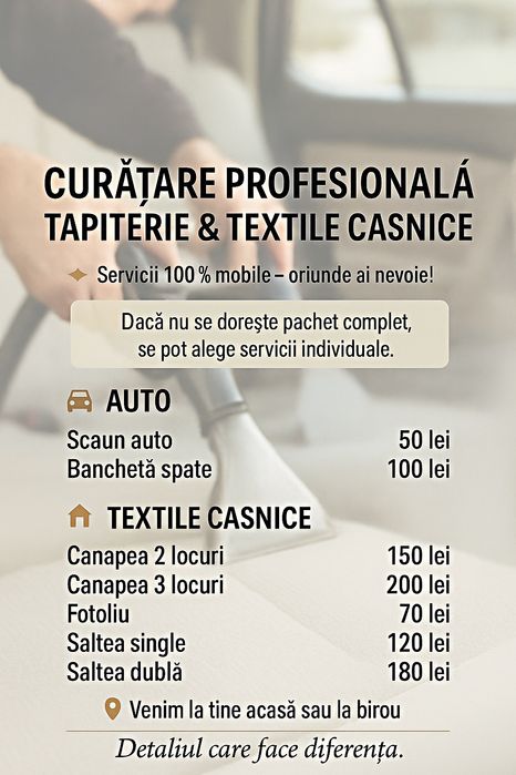Curățare Auto și Textile Casnice – Abur Profesional
