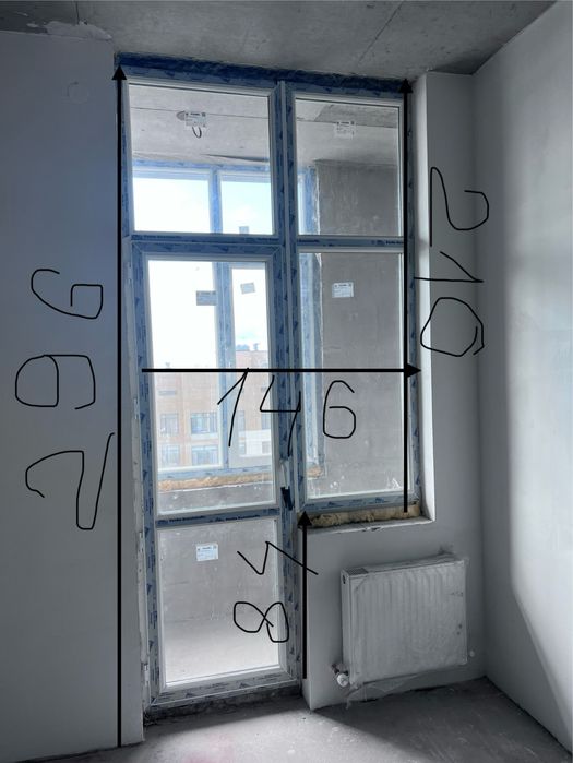 Продам оконный блок с дверью для лоджия.