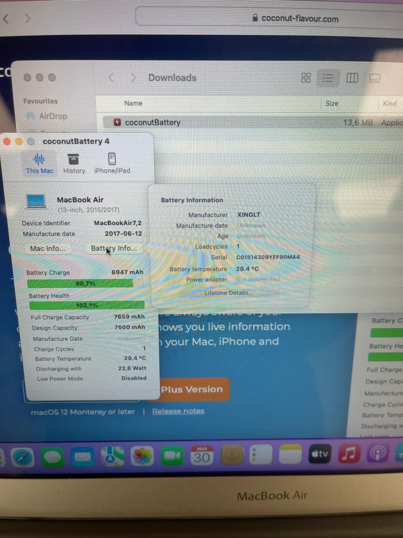 MacBook Air 13? 2017, i5 1.8 GHz, 8 GB, 128 GB, Silver -A-