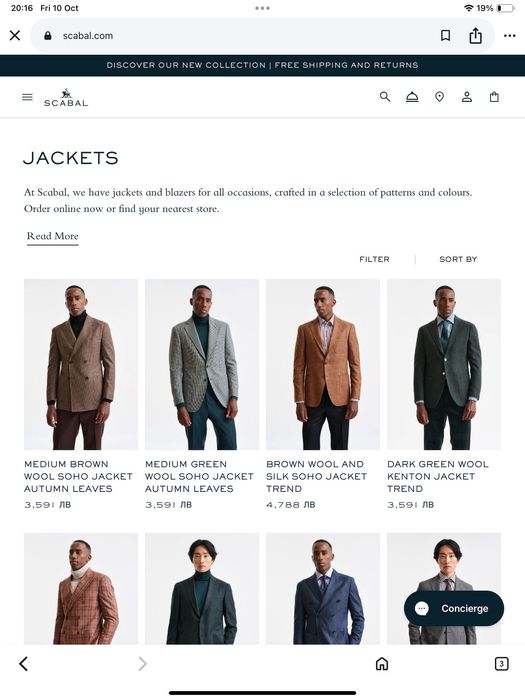 Scabal-оригинално сако 50-52л