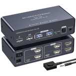 Comutator Switch KVM Vedindust 2monitoare 2PC 4K60HZ Dual HDMI USB C