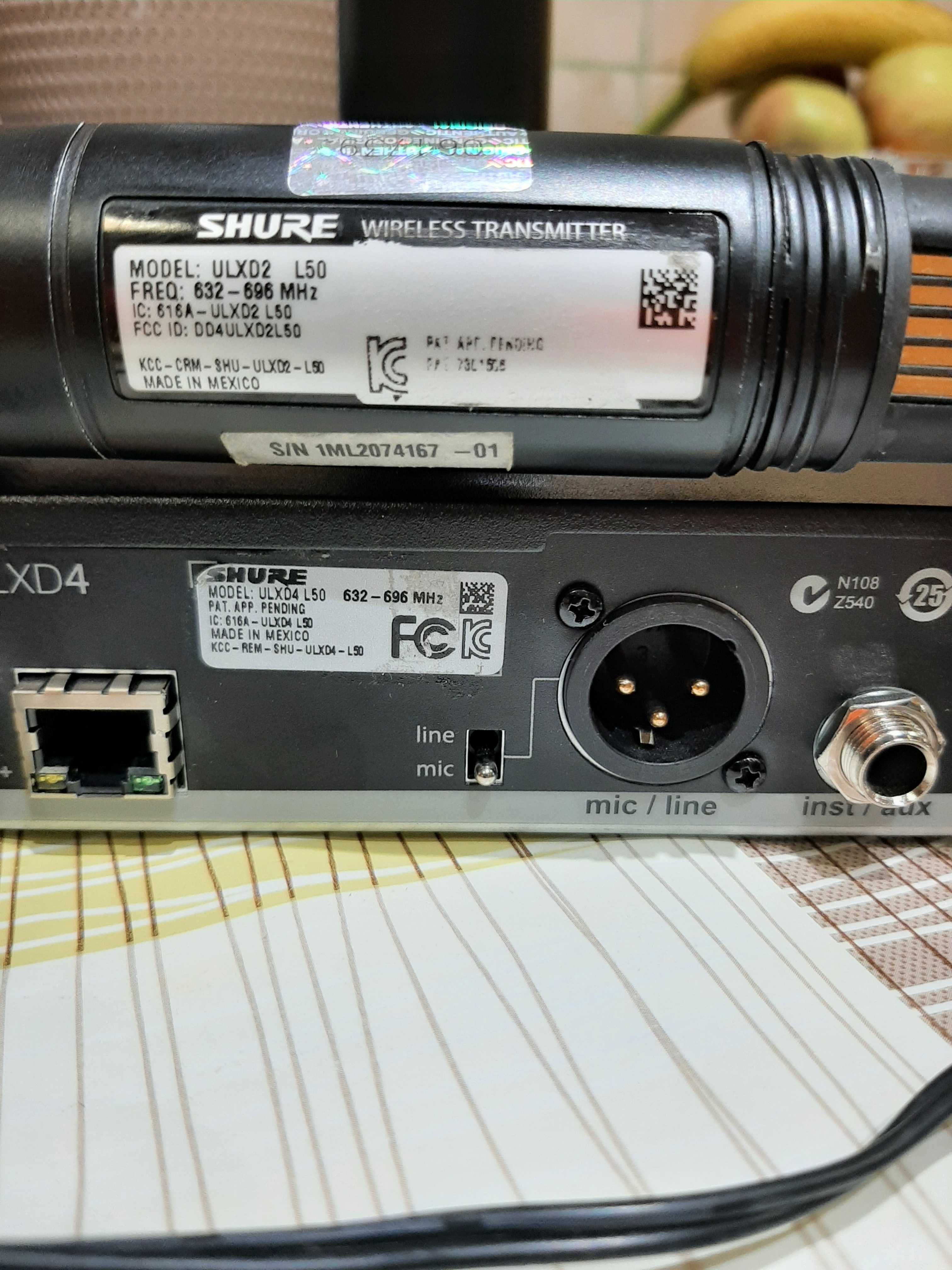 Wirless Shure ULXD4 L50. Cu Beta58 Made in Mexico