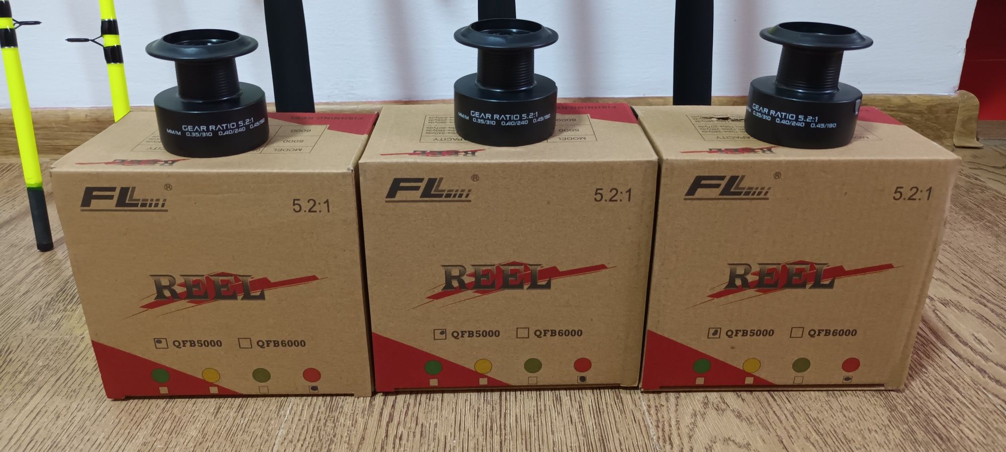 SET 3 Lansete Feeder 2.7m ROBINHAN Bolentino + 3 Mulinete FL QFB 5000