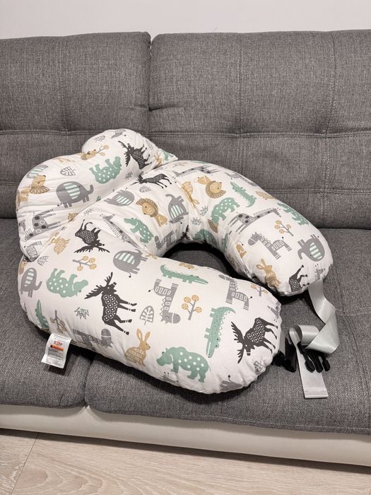 Pachet mobilier bebe – Pat lemn 120×60 + Saltea + Pernă de alăptat