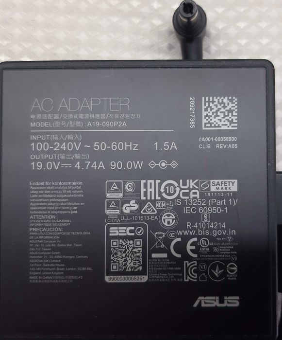 Incarcator-Alimentator Original Laptop/Monitor ASUS 19 V, 4,74 A