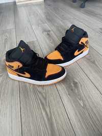 jordan 1 mid black vivid orange