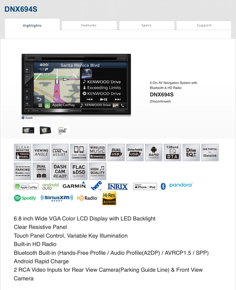 Мултимедия Kenwood DNX 694S