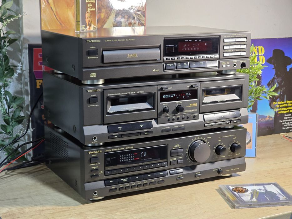 Linie audio TECHNICS, amplituner, Dublu deck,  cd player, hifi stereo