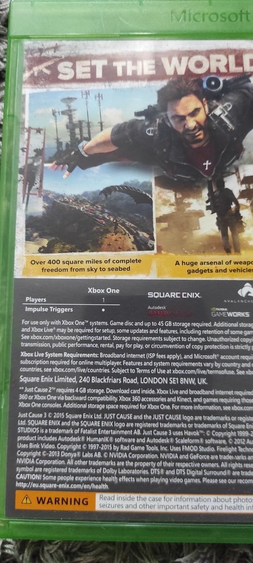 Transport 14lei curier orice Joc/jocuri Just Cause 3 Xbox One original