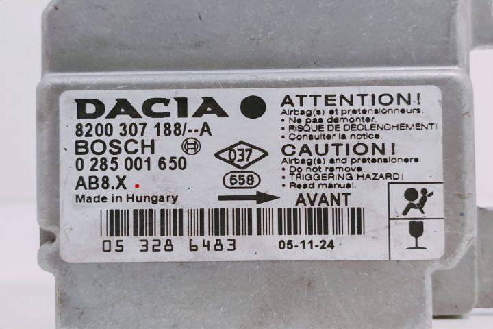 Calculator airbag Bosch Modul 8200307188A / 0285001650 Dacia Logan pr