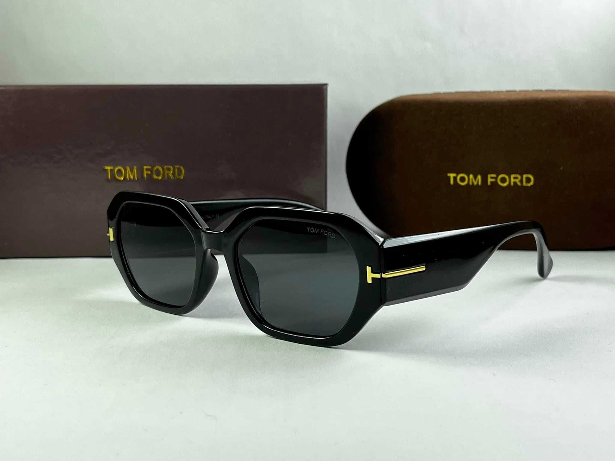 Слънчеви очила Tom Ford Sunglasses Правоъгълни Черни УВ400 защита