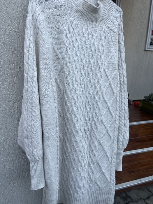 Rochie tricotatat crem